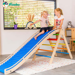 Wellen - Rollrutsche + Pikler Kletterdreieck XL von Picabu - Picabu - Wellen - Rollrutsche + Pikler Kletterdreieck XL von Picabu - picabu.ch - Slide_W_Set_01 -